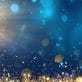 Christmas Golden Star In Shiny Night
