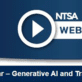 NTSA Webinar Banner Image, with photo of Svitlana Volkova
