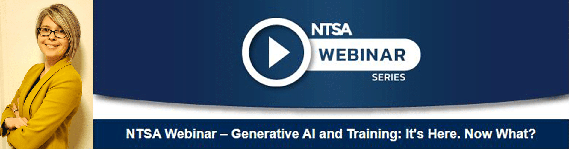 NTSA Webinar Banner Image, with photo of Svitlana Volkova