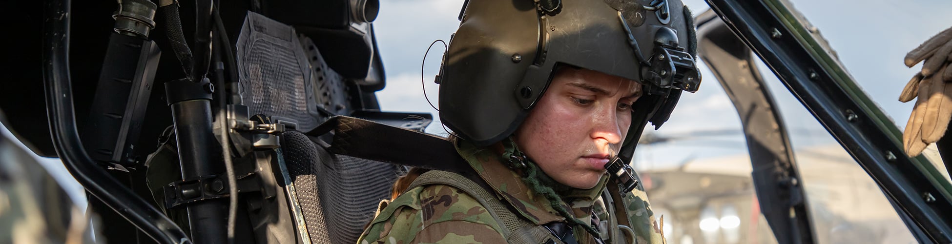 U.S. Army Pilot conducts pre-flight checks